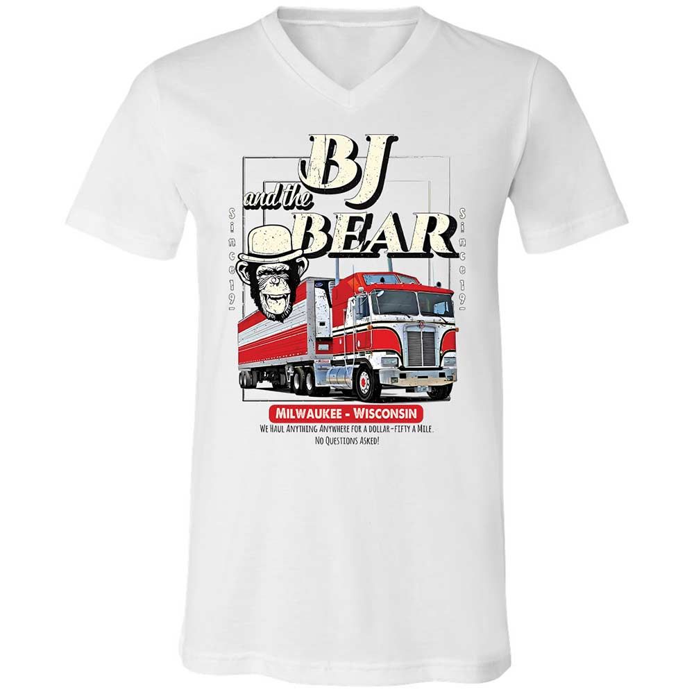 Unisex V-Neck T-Shirt - LN5B1AVM - White - 1