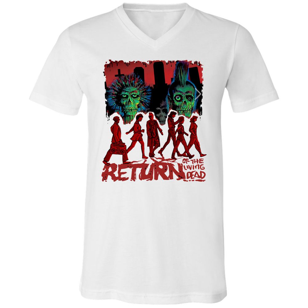 Unisex V-Neck T-Shirt - YMSG5THG - White - 1