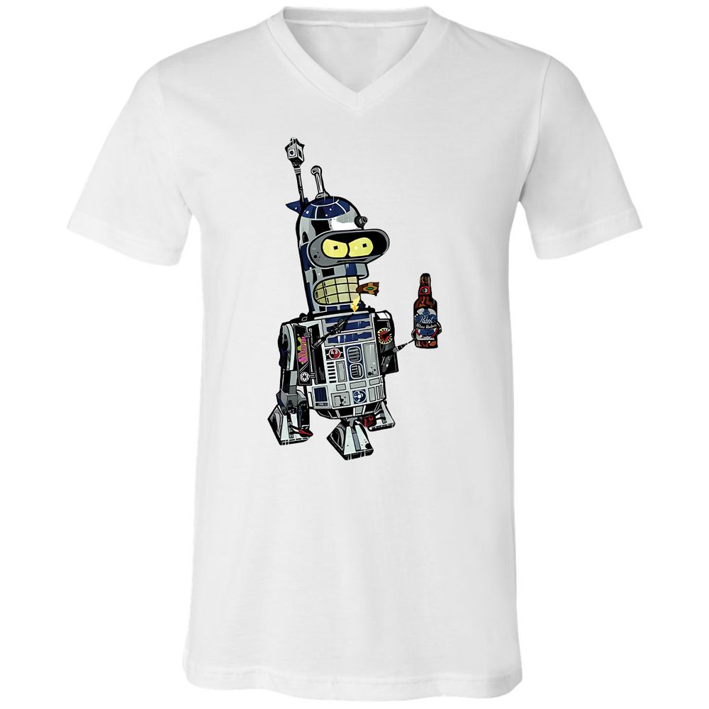 Unisex V-Neck T-Shirt - EUEP8PE4 - White - 1