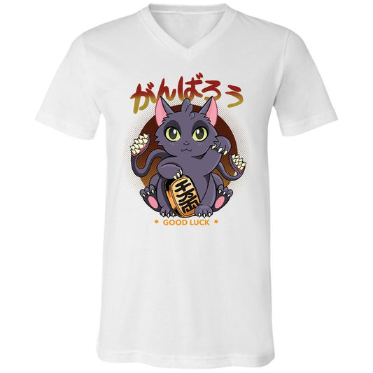 Unisex V-Neck T-Shirt - Z8XMDYM5 - White - 1