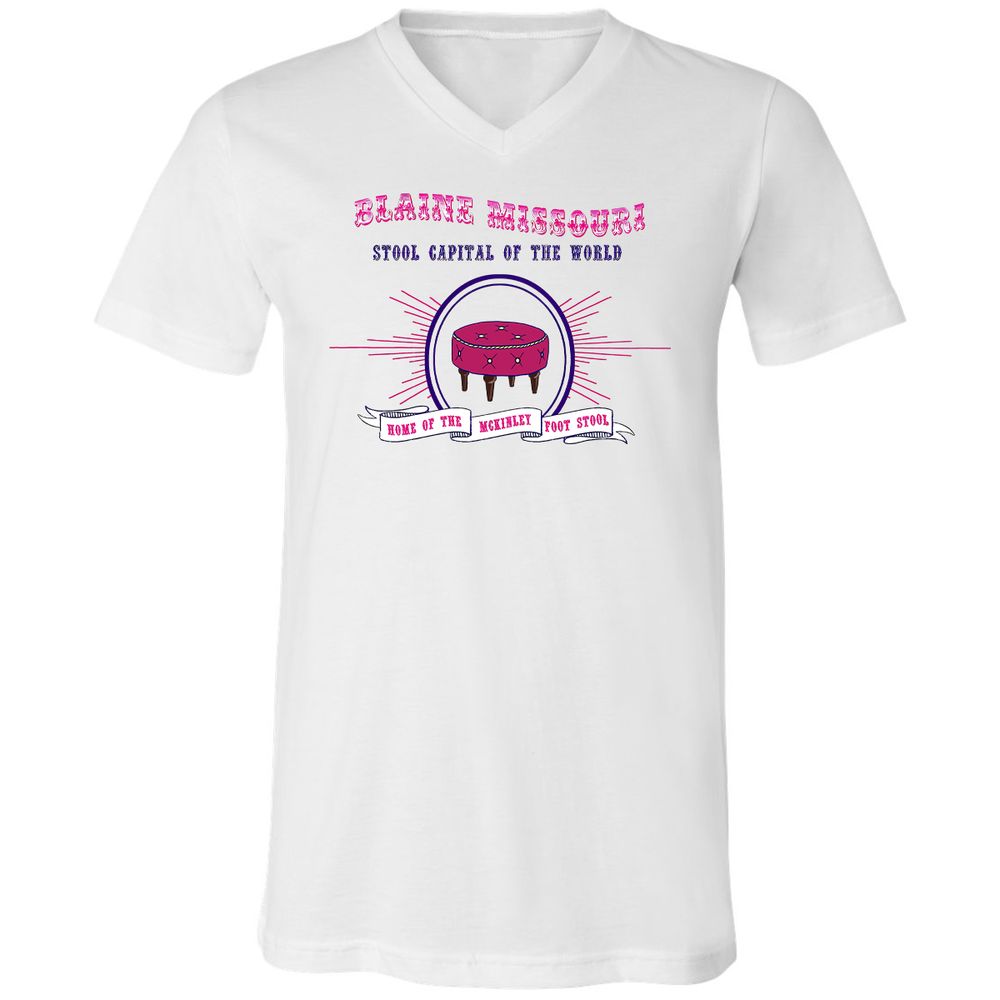 Unisex V-Neck T-Shirt - EJPHC9MR - White - 1