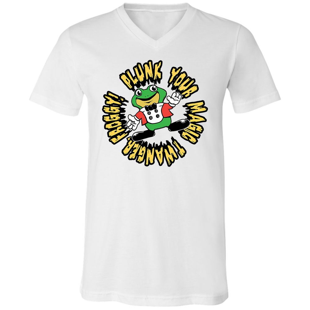 Unisex V-Neck T-Shirt - YBYE8C6M - White - 1
