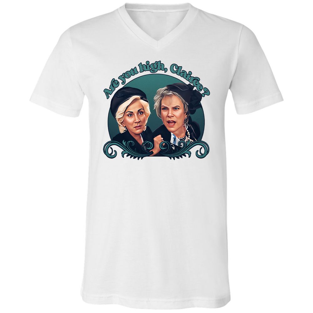 Unisex V-Neck T-Shirt - Q7DRMYXD - White - 1
