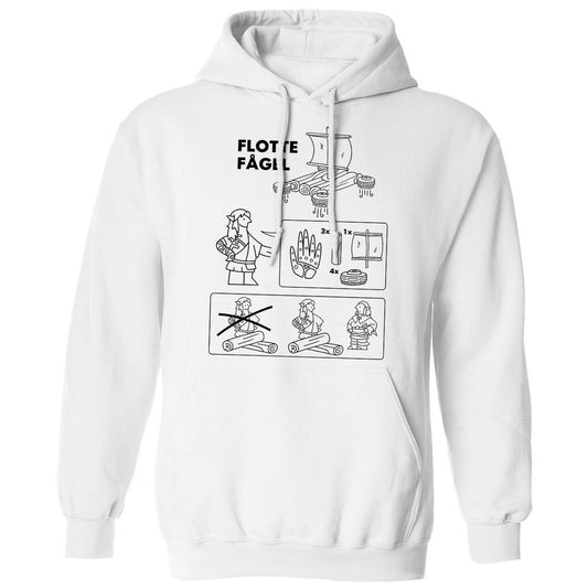 Flotte Fagel Classic Unisex Hoodie - White - 1