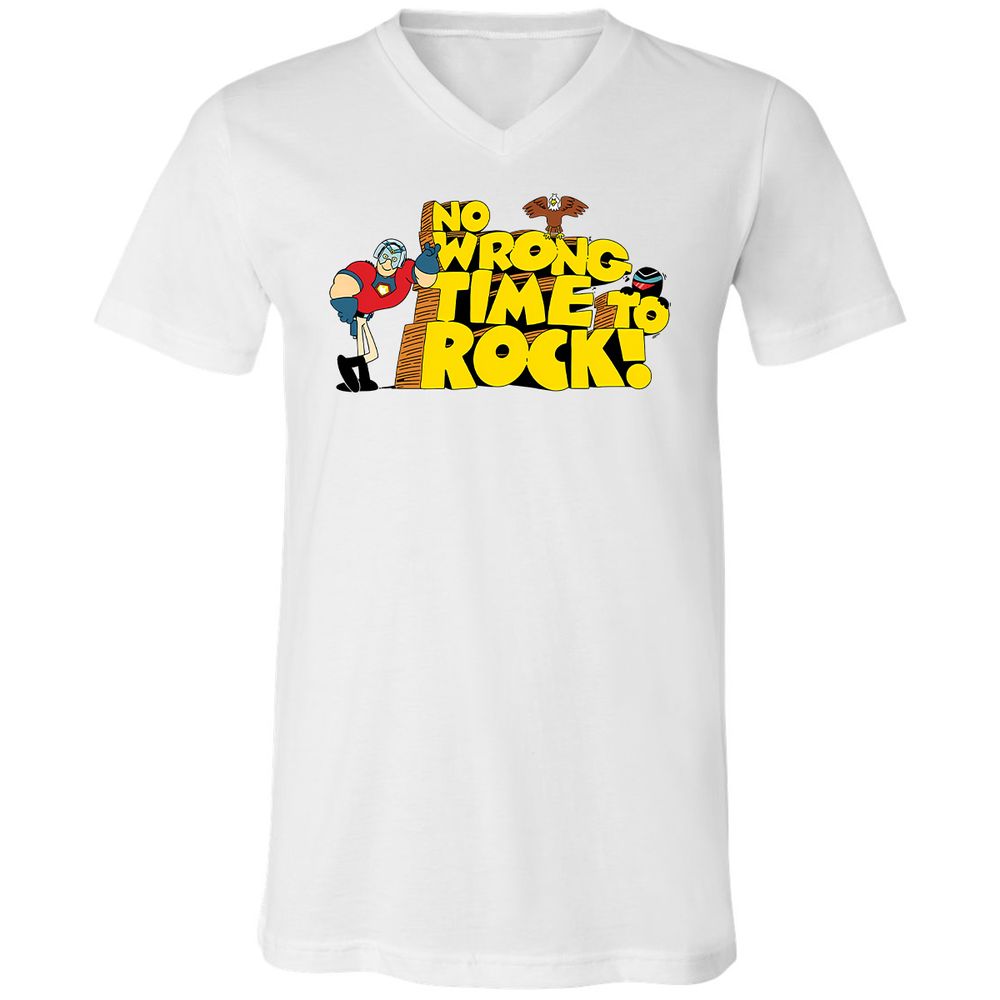 Unisex V-Neck T-Shirt - 6P3RLVDD - White - 1