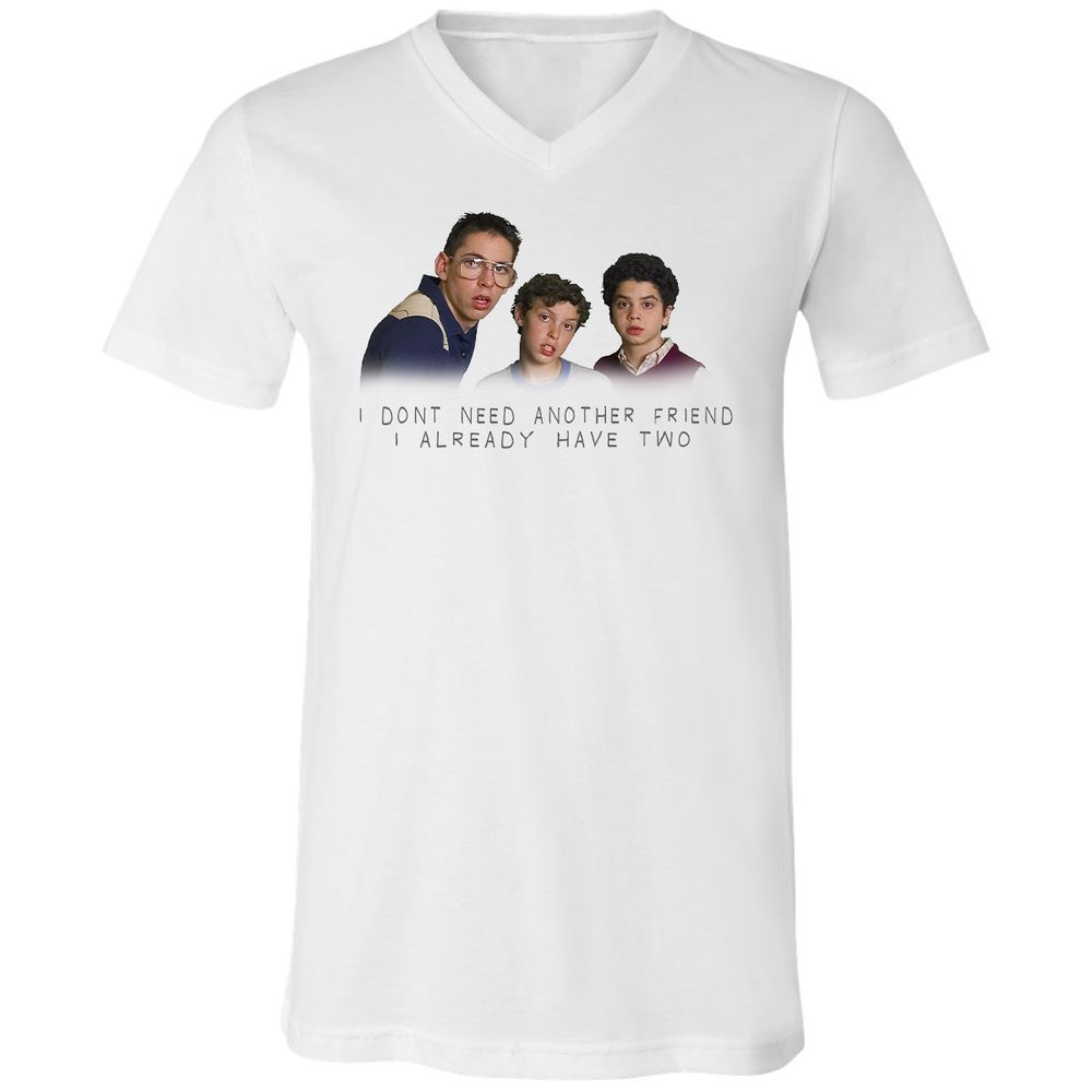 Unisex V-Neck T-Shirt - PSJHRQ13 - White - 1