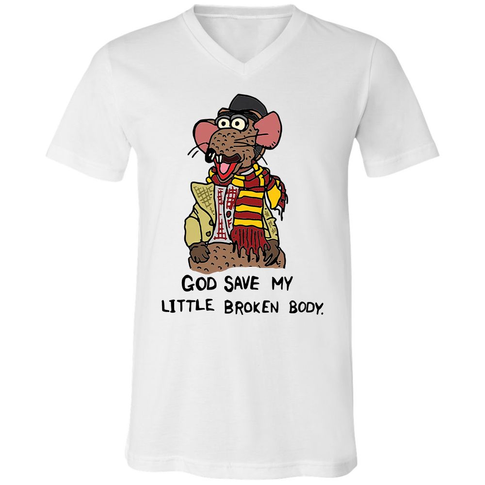 Unisex V-Neck T-Shirt - 5HVVF31D - White - 1