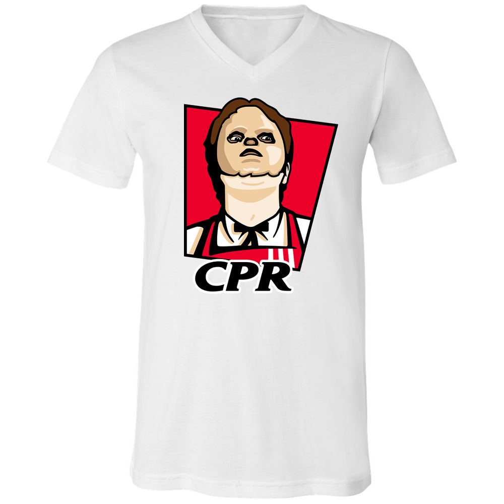 Unisex V-Neck T-Shirt - 62AZWQSP - White - 1