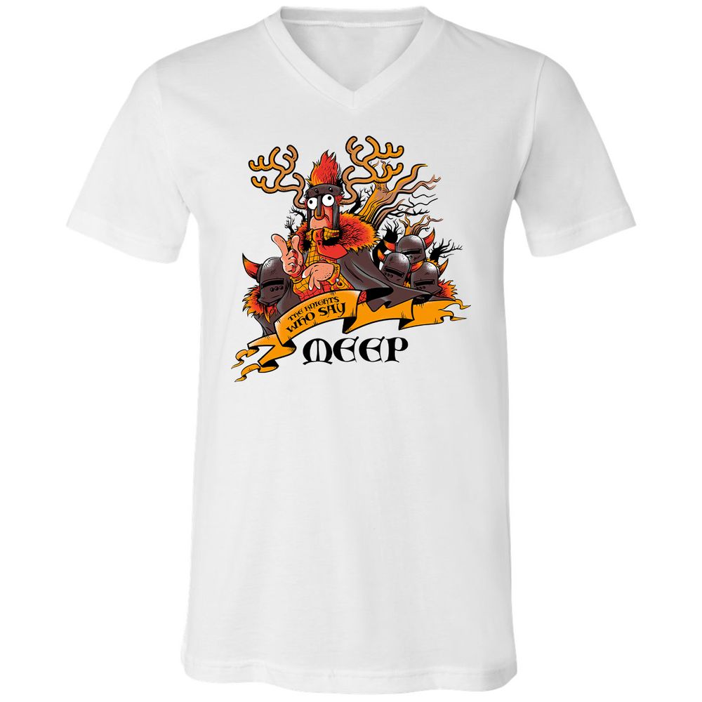 Unisex V-Neck T-Shirt - 7JBZLAWQ - White - 1