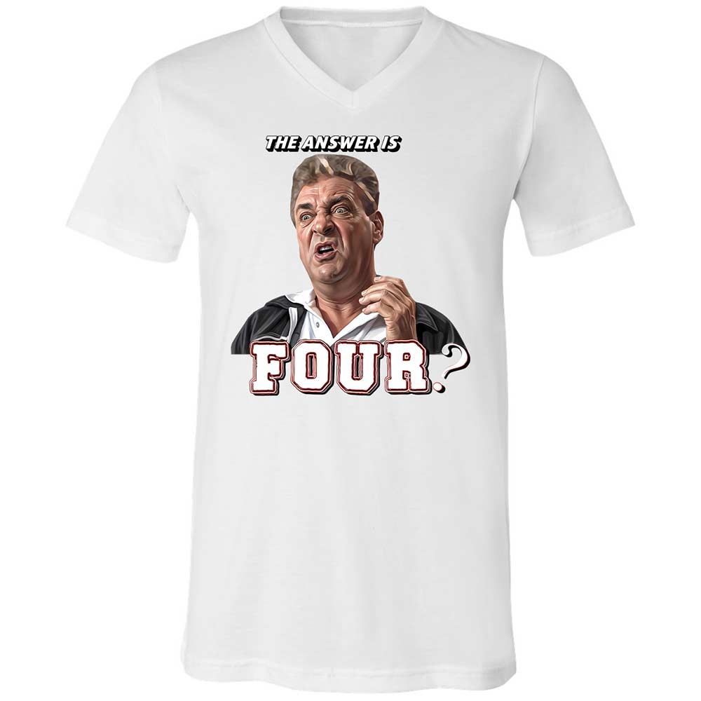 Unisex V-Neck T-Shirt - LY8AJXYW - White - 1