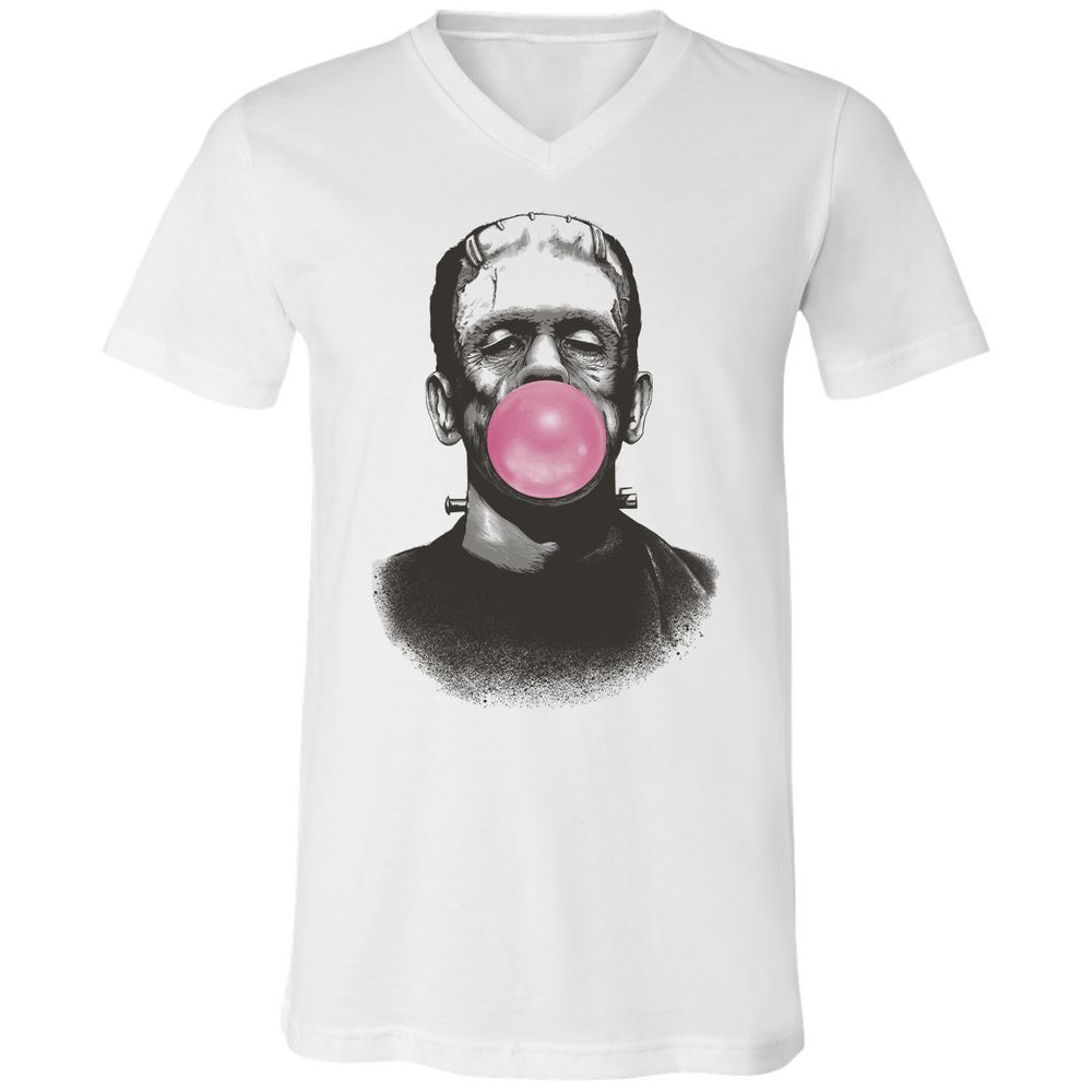Unisex V-Neck T-Shirt - ZWQTD2RA - White - 1