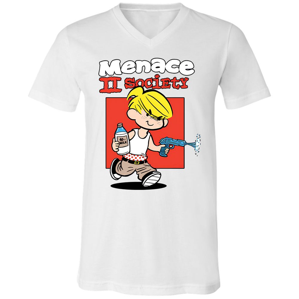 Unisex V-Neck T-Shirt - 5RGNQAMY - White - 1