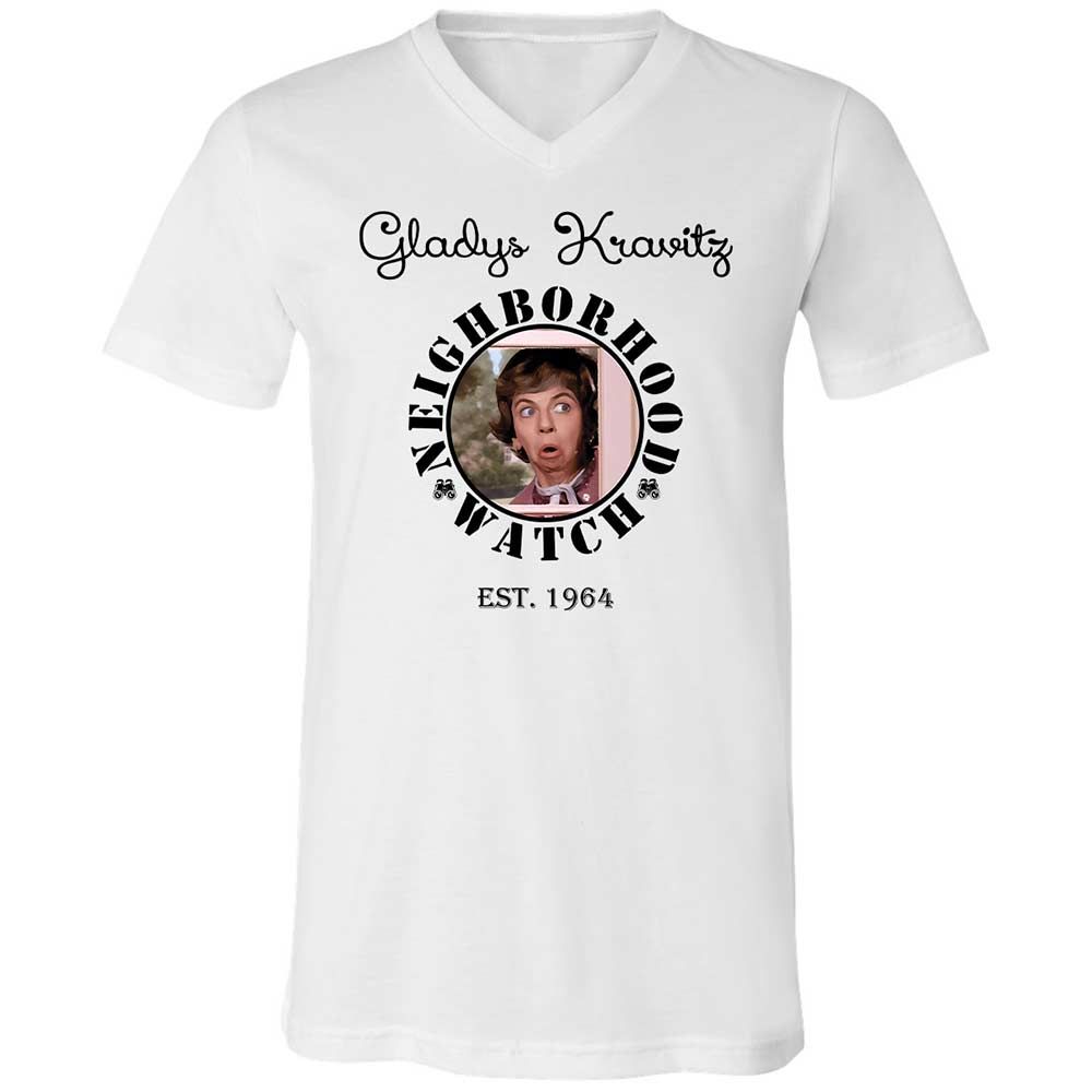Unisex V-Neck T-Shirt - TAZQTQEM - White - 1