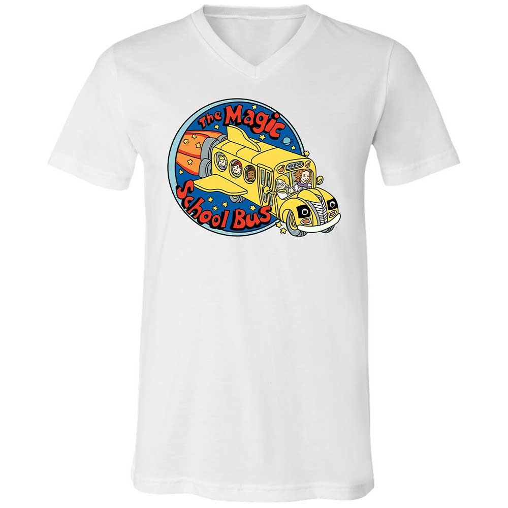 Unisex V-Neck T-Shirt - 7WT8Y391 - White - 1