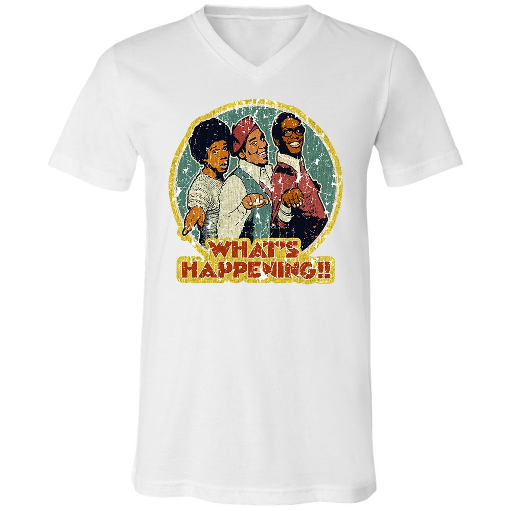 Unisex V-Neck T-Shirt - W7U9CAV2 - White - 1