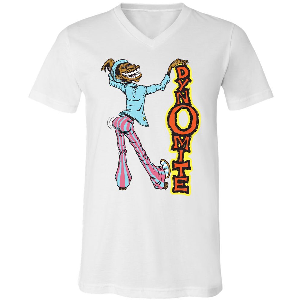 Unisex V-Neck T-Shirt - 4X4D21NY - White - 1