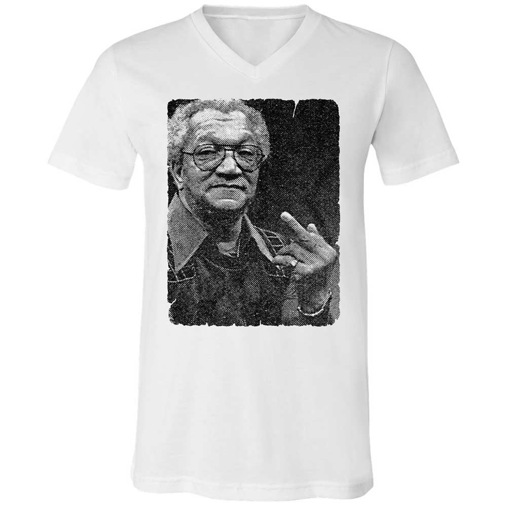 Unisex V-Neck T-Shirt - QSYYE7NS - White - 1