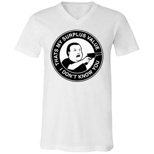 Unisex V-Neck T-Shirt - PTHUHT7A - White - 1