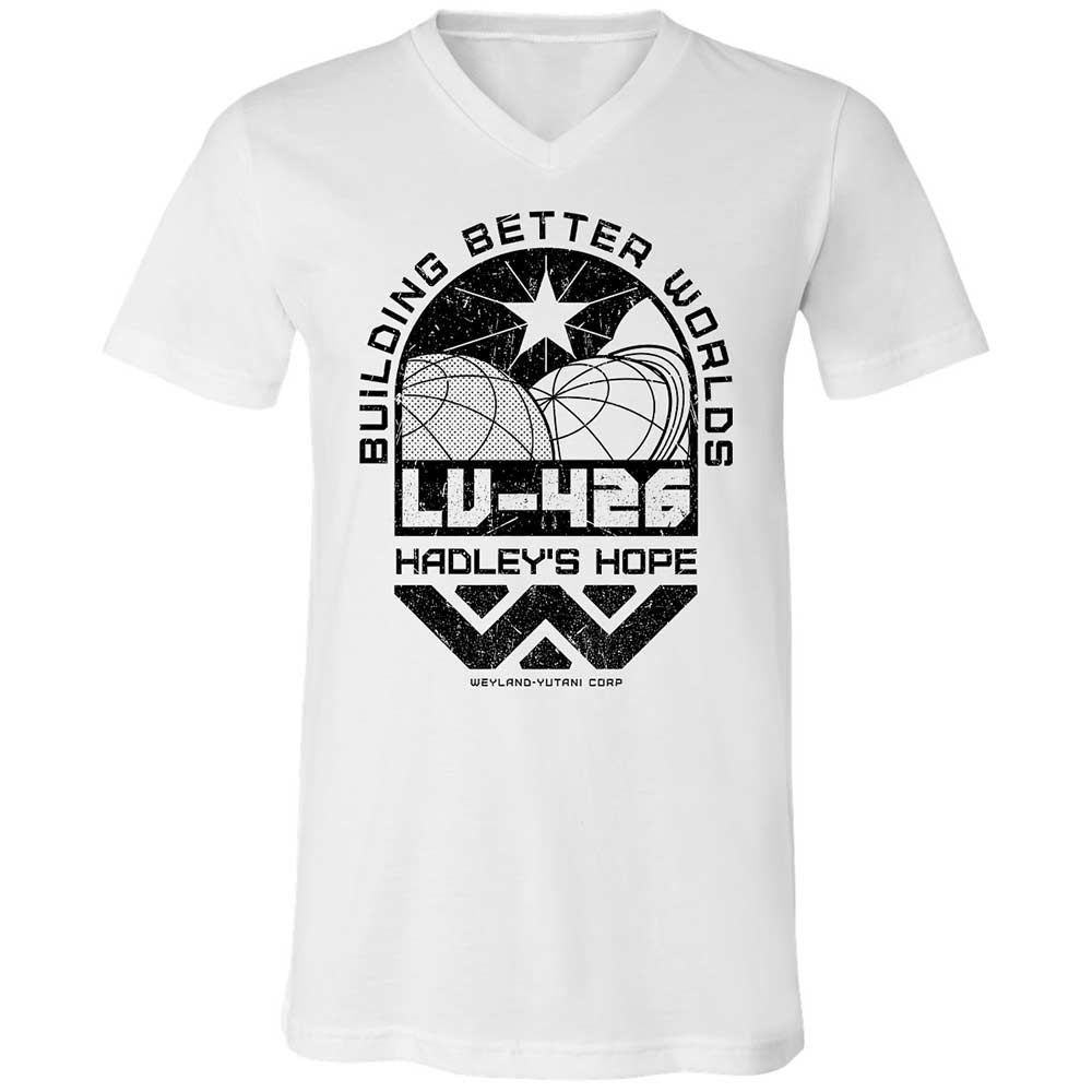 Unisex V-Neck T-Shirt - 49LNVHDF - White - 1