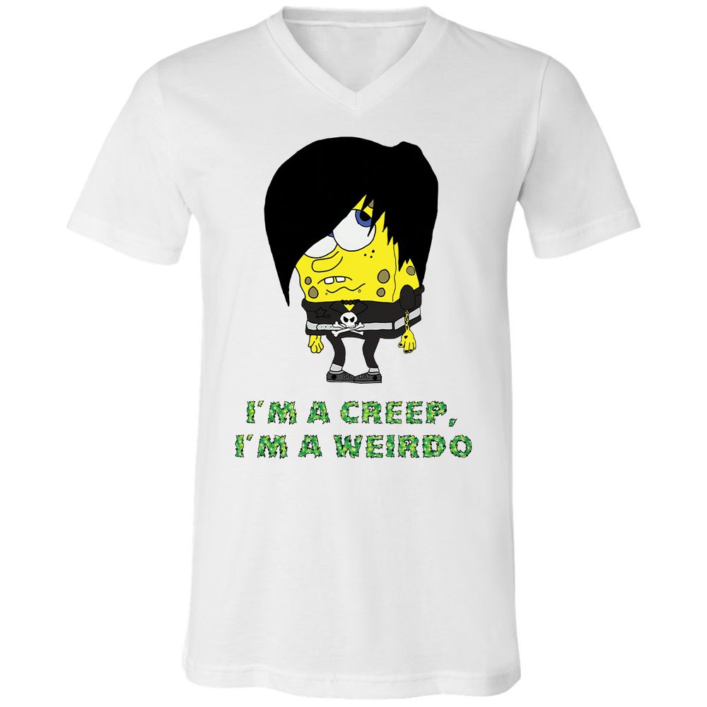 Unisex V-Neck T-Shirt - LCVV9YMR - White - 1