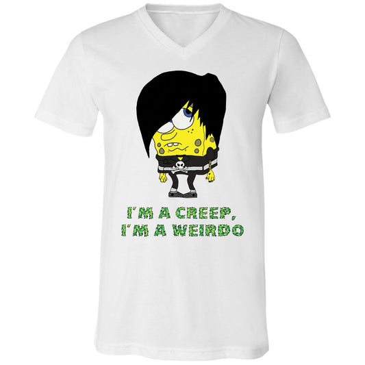 Unisex V-Neck T-Shirt - LCVV9YMR - White - 1