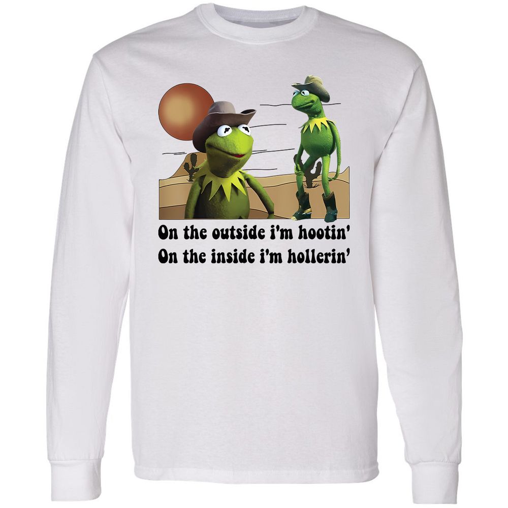 On the outside I'm hootin on the inside I'm hollerin - White - 1