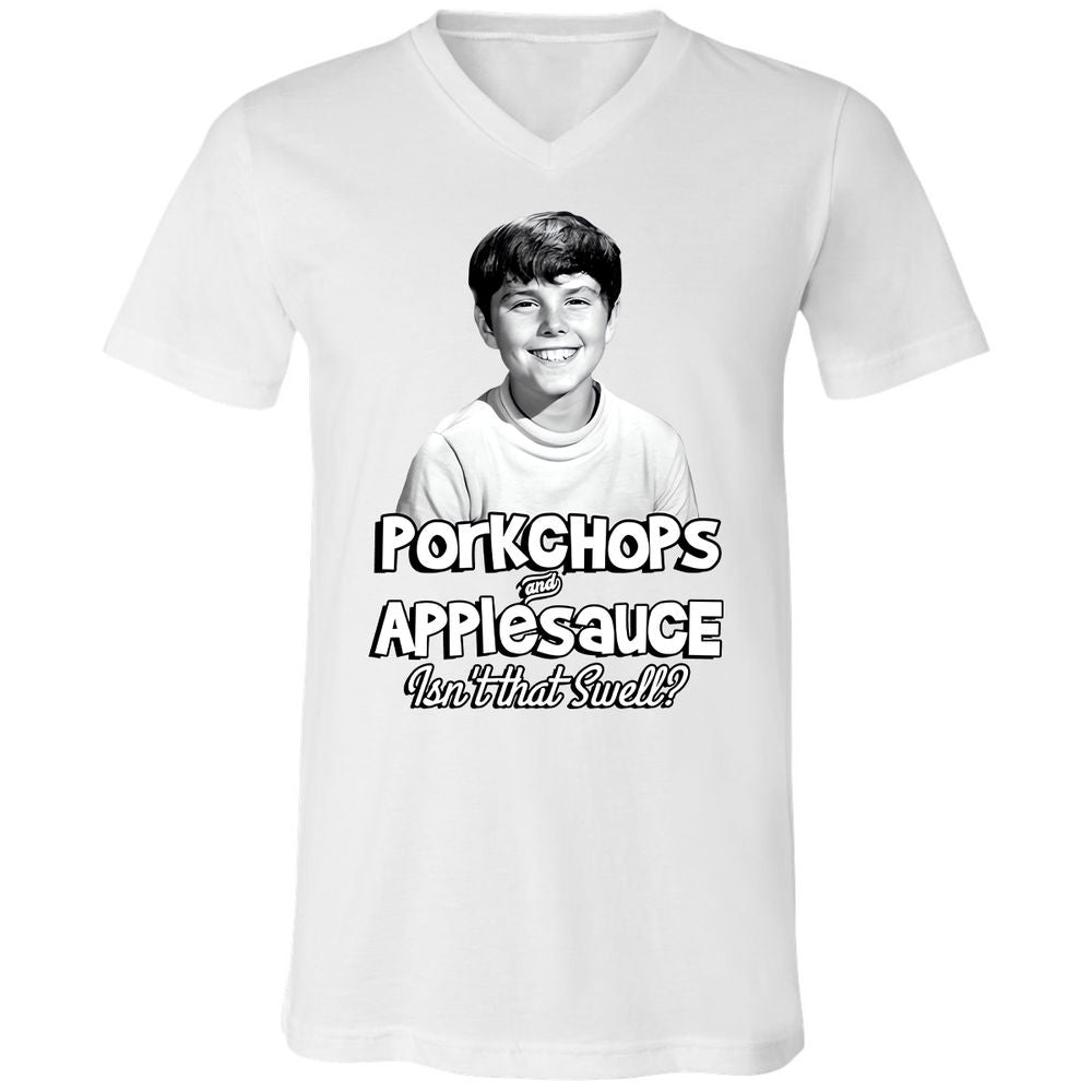 Unisex V-Neck T-Shirt - TUWFZDKK - White - 1