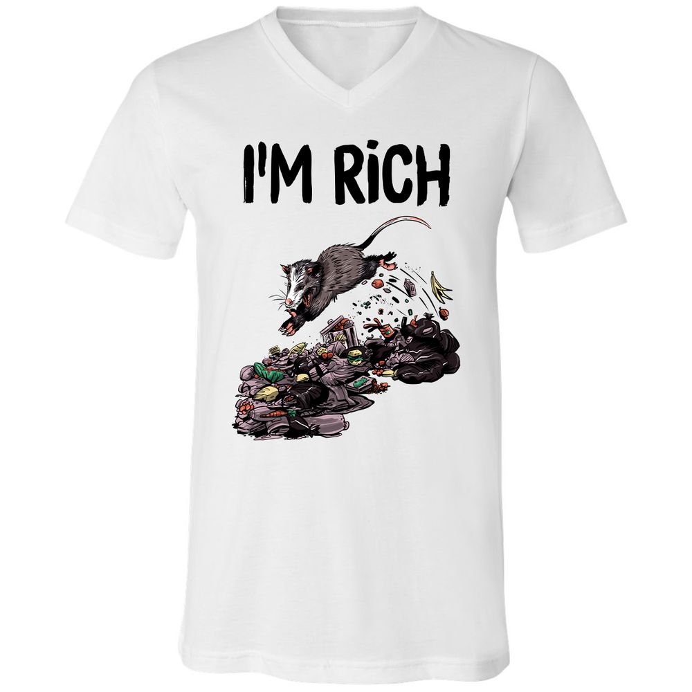 Unisex V-Neck T-Shirt - 4VMEHF7Z - White - 1