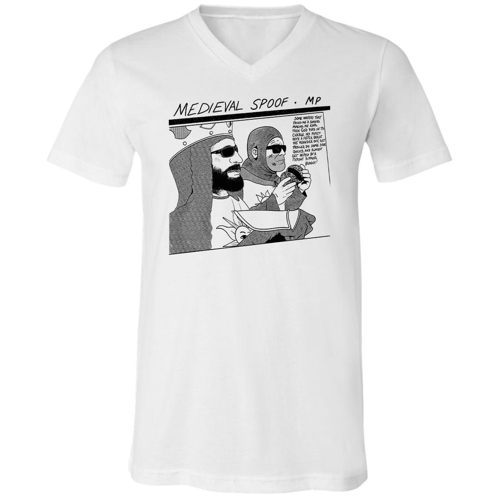 Unisex V-Neck T-Shirt - AYAUULTF - White - 1