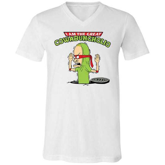 Unisex V-Neck T-Shirt - MD59U82E - White - 1