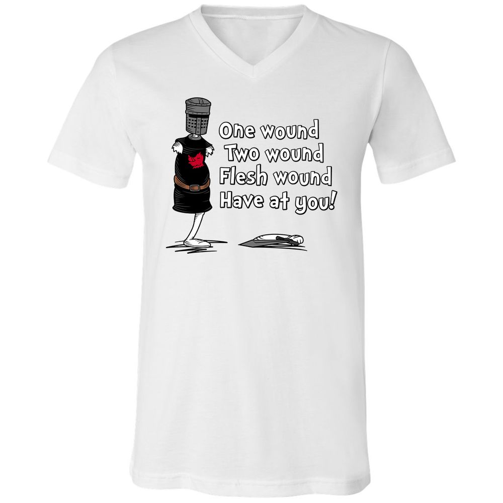 Unisex V-Neck T-Shirt - 26W96SL8 - White - 1