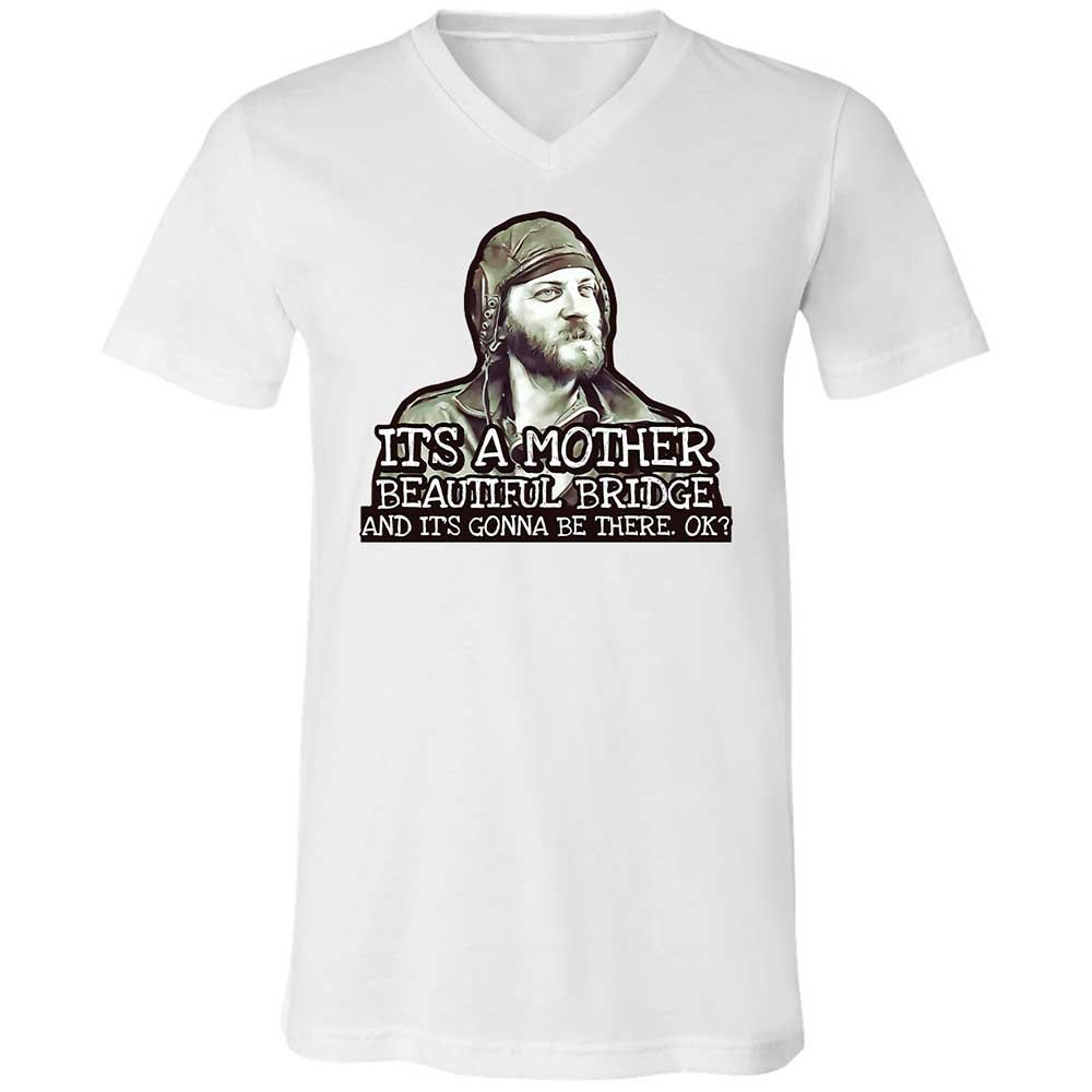 Unisex V-Neck T-Shirt - SF9JU4QY - White - 1
