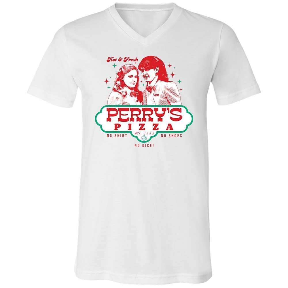 Unisex V-Neck T-Shirt - VX1M5QGW - White - 1