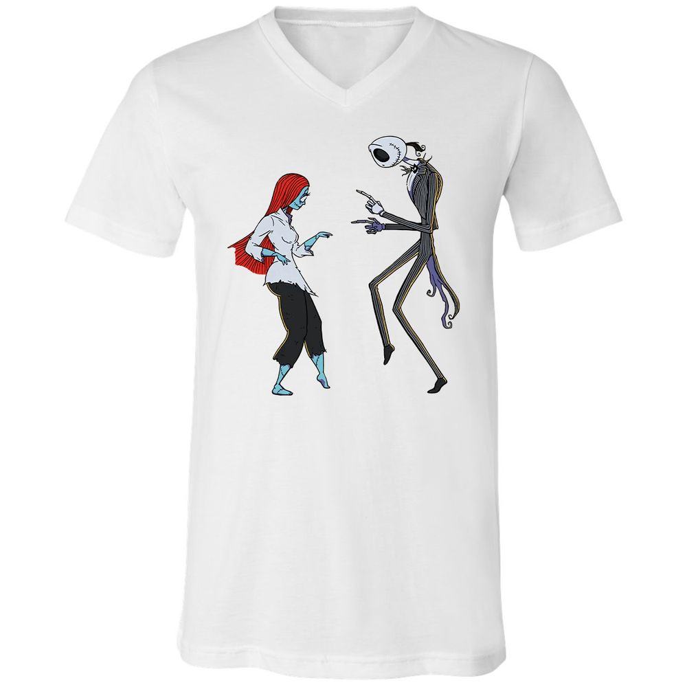 Unisex V-Neck T-Shirt - 84QCUNVN - White - 1