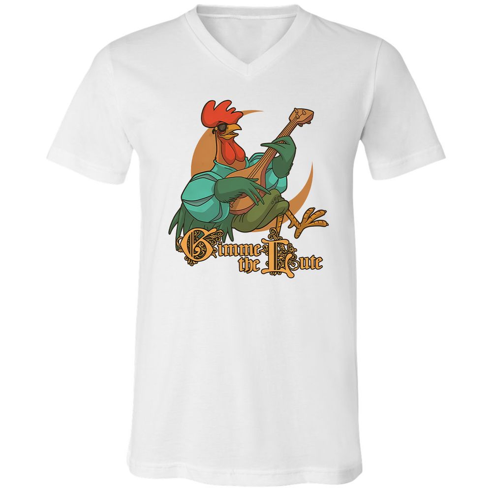 Unisex V-Neck T-Shirt - 6M3M9VZ9 - White - 1