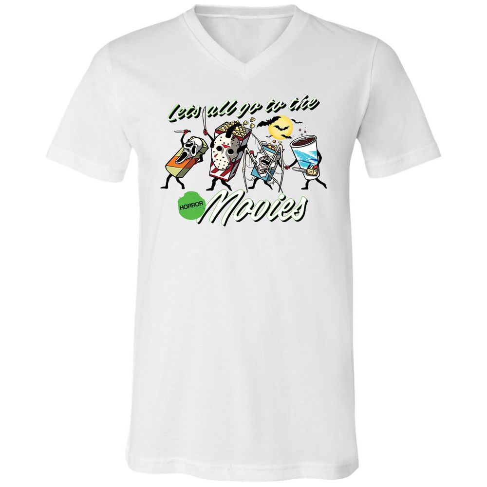 Unisex V-Neck T-Shirt - RH2FG9L4 - White - 1