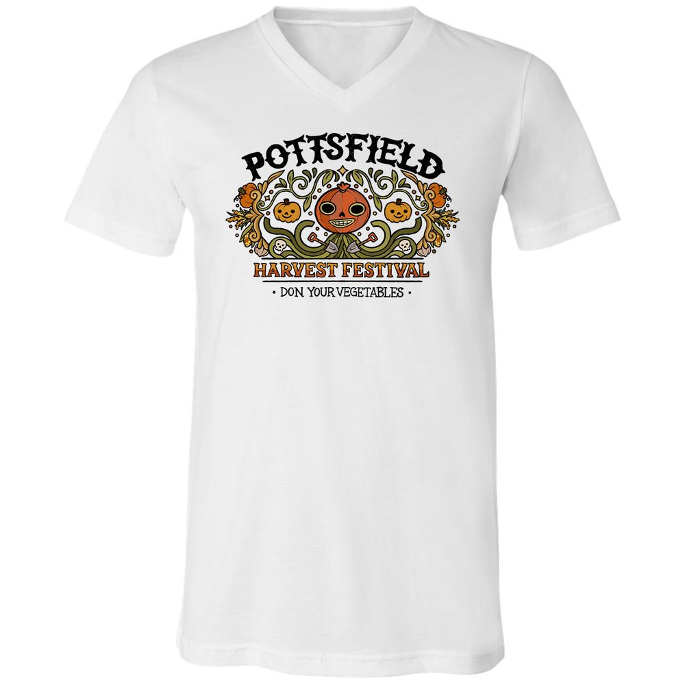 Unisex V-Neck T-Shirt - RWU843PM - White - 1