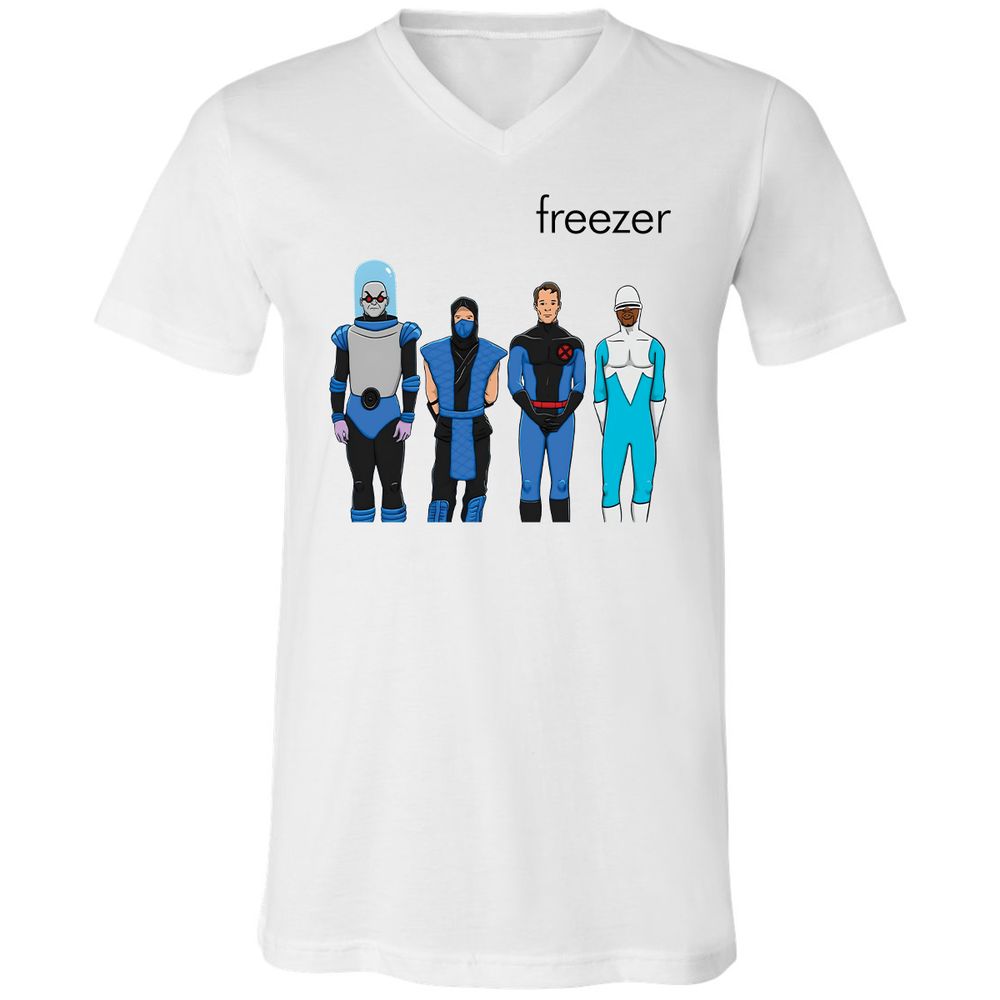 Unisex V-Neck T-Shirt - V25R899L - White - 1