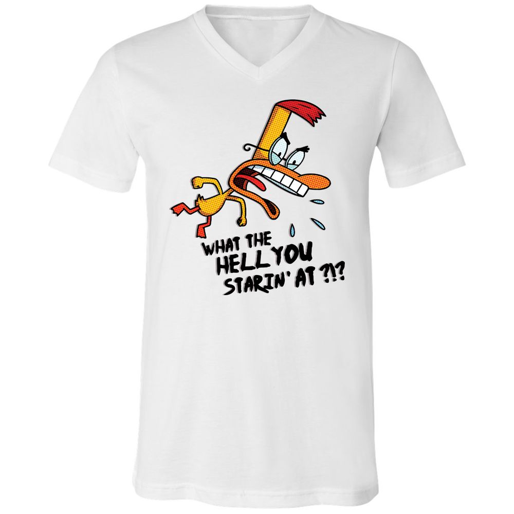 Unisex V-Neck T-Shirt - K6YAS41V - White - 1