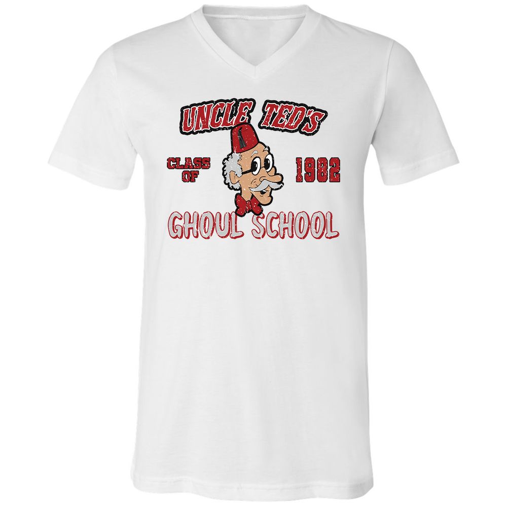 Unisex V-Neck T-Shirt - UN5WGY39 - White - 1