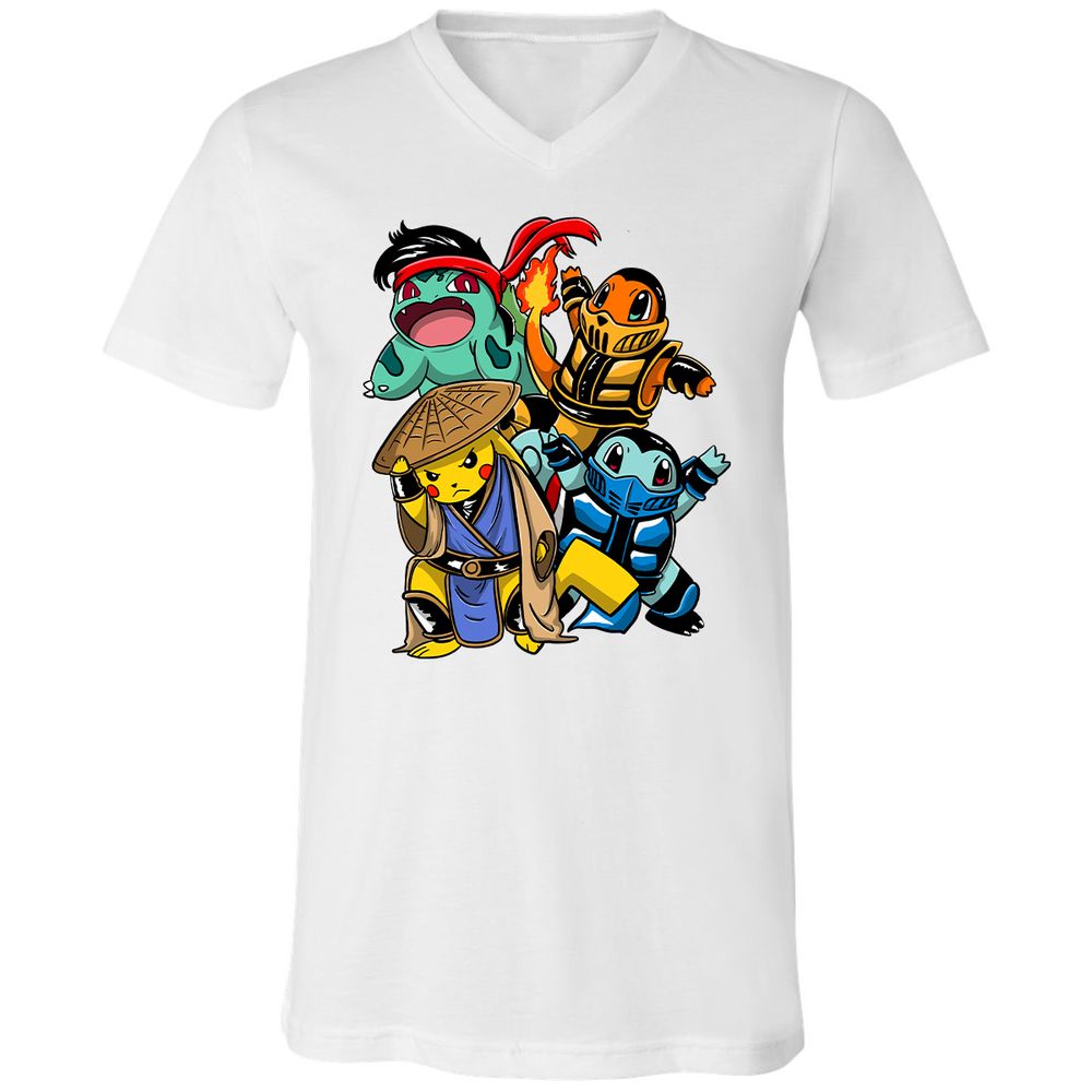 Unisex V-Neck T-Shirt - G2HCQS2F - White - 1