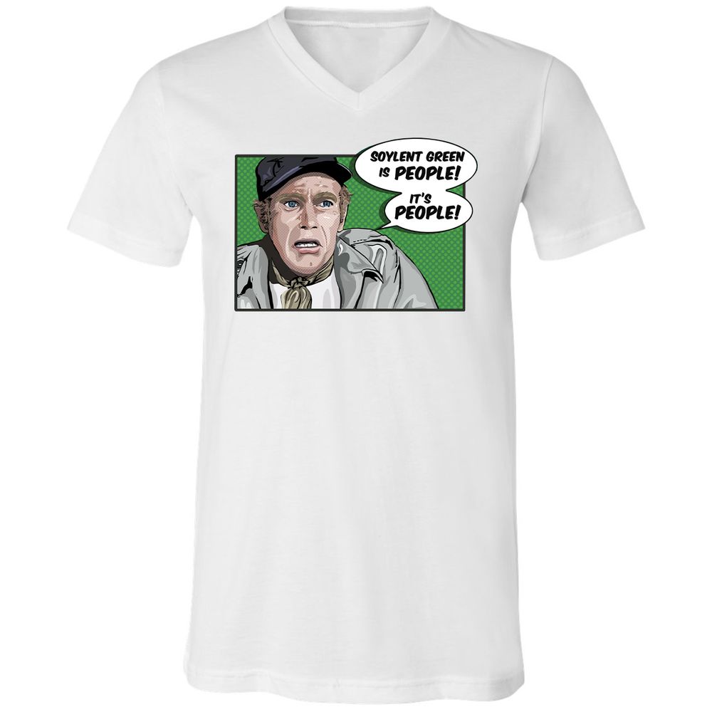 Unisex V-Neck T-Shirt - DYXS82SS - White - 1