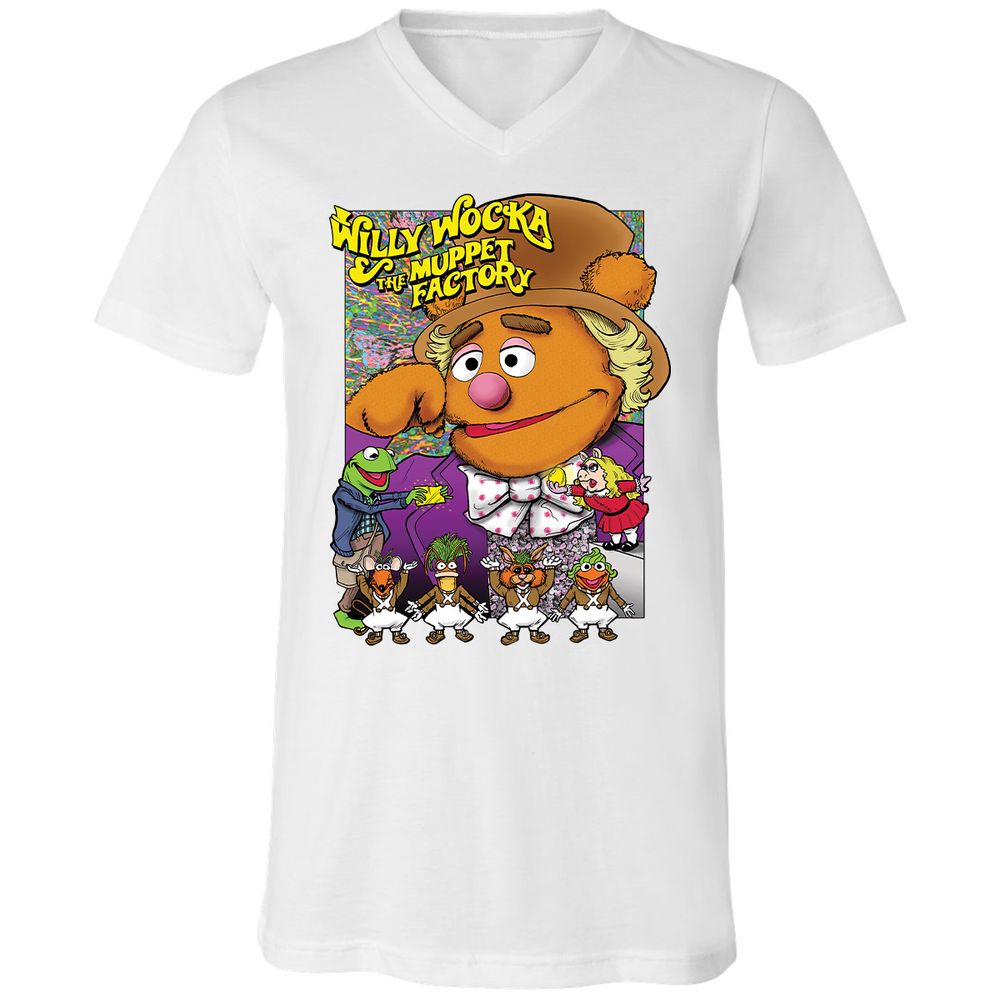 Unisex V-Neck T-Shirt - LDDGFJAD - White - 1