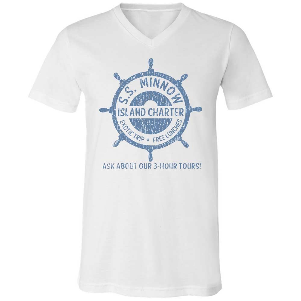 Unisex V-Neck T-Shirt - AH8PNLJ1 - White - 1