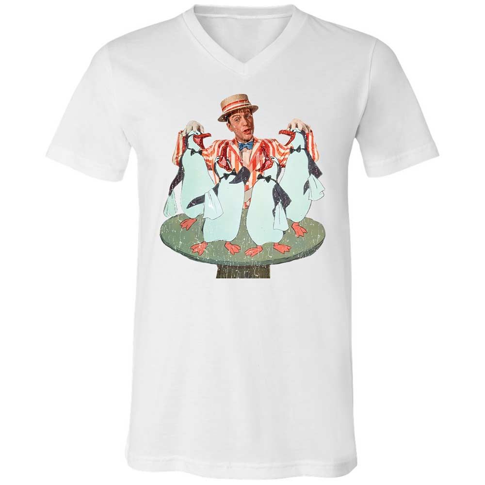 Unisex V-Neck T-Shirt - KMJBCDE2 - White - 1