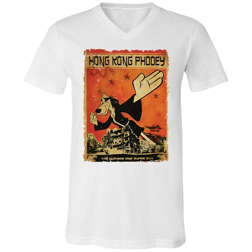 Unisex V-Neck T-Shirt - M73W8QTQ - White - 1