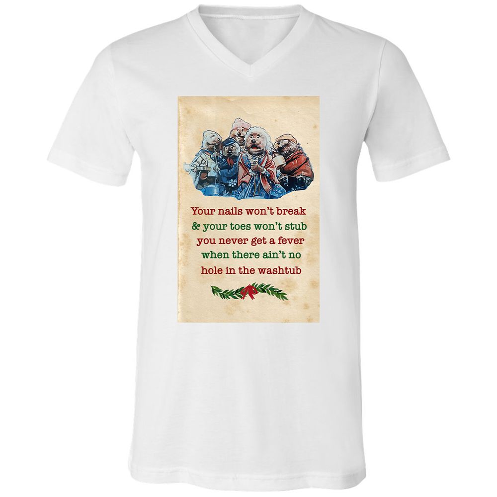 Unisex V-Neck T-Shirt - Y2C1FLXP - White - 1