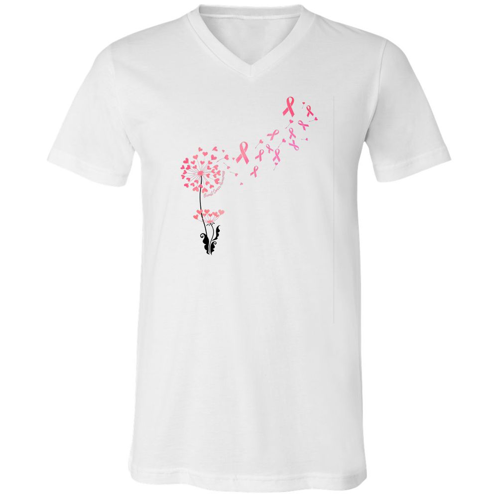 Unisex V-Neck T-Shirt - 7TV9PNH8 - White - 1