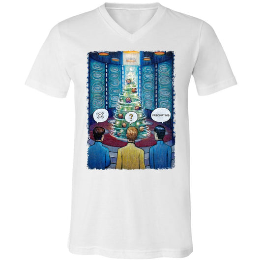 Unisex V-Neck T-Shirt - 6AUT7977 - White - 1