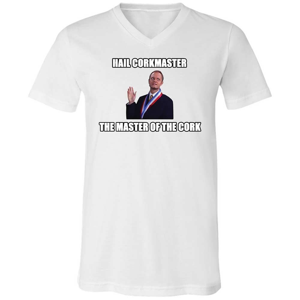 Unisex V-Neck T-Shirt - A7Z6TQ7C - White - 1